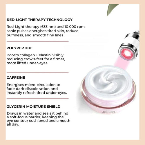 Red Light Therapy Eye Massage Cream (Removes Puffiness & Dark Circles)